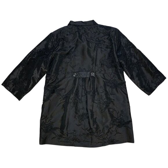 Dorman Black Blazer Floral Embroidery 3/4 Sleeve Special Event Women's Size XL - Picture 6 of 7